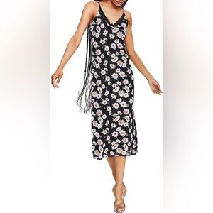 Bar III Black Floral Maxi Dress